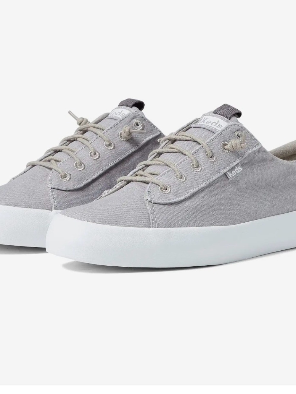Keds Women’s Light Gray Canvas Low-Top Sneakers